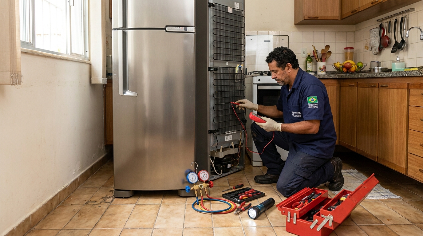 Revisão de motor e compressor de geladeira no Expansul, Aparecida de Goiânia‑GO